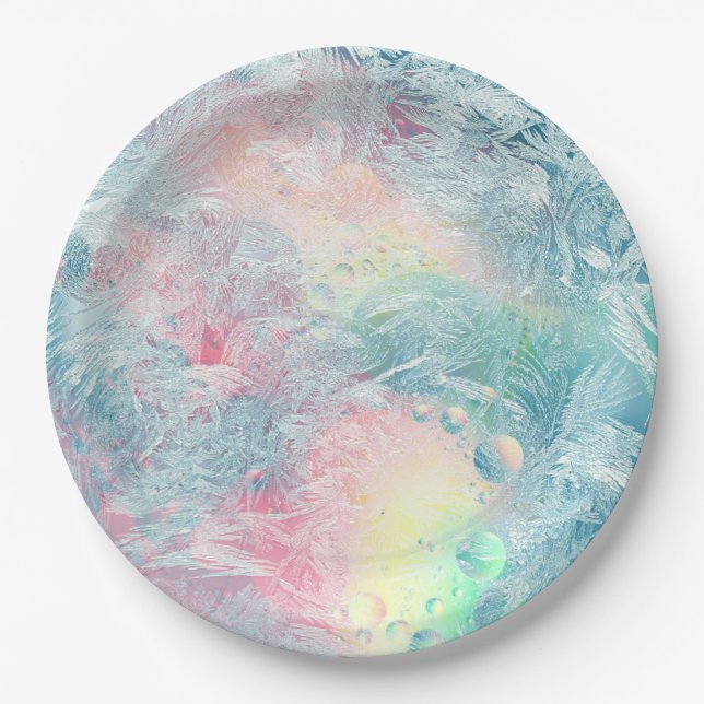Crystal Ice Colours Paper Plate (Front)