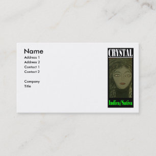 CRYSTAL INDICA SATIVA BUSINESS CARD