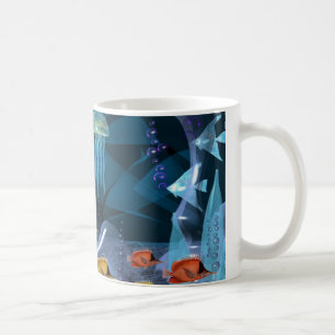 Crystal Jellyfish float by Valxart Coffee Mug