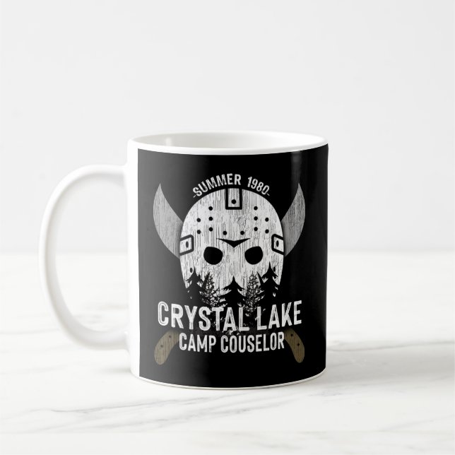 Crystal Lake Camp Counsellor Horror Fans Hockey Coffee Mug (Left)
