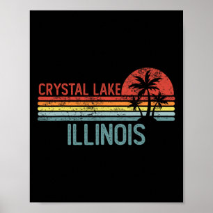 Crystal Lake Illinois Funny Usa City Trip Home Roo Poster