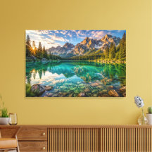 Crystal Lake Reflection Canvas Print
