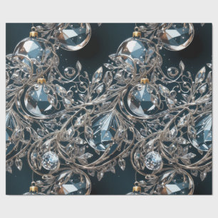 Crystal Luxury Ornaments Wrapping Paper