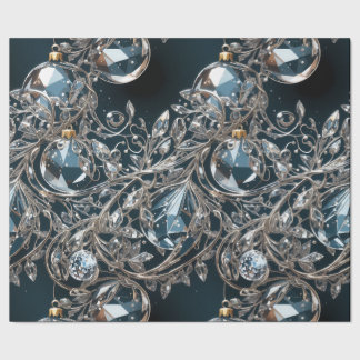 Crystal Luxury Ornaments Wrapping Paper