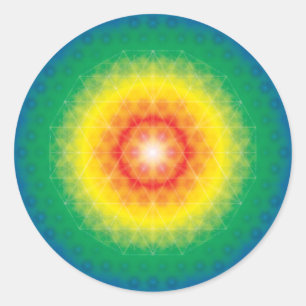 Crystal Mandala Classic Round Sticker