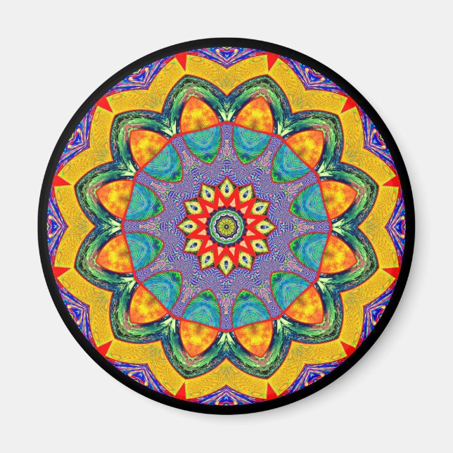 "Crystal Mandala Quilt" Magnet (Front)