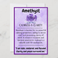 Crystal Meaning Card - Amethyst