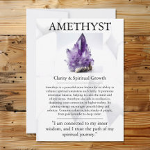 Crystal Meaning Card - Amethyst