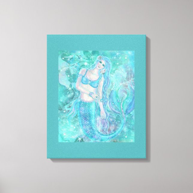 Crystal Mermaid dreams by Renee Lavoie Canvas Print (Front)