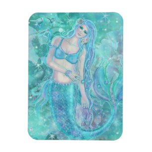 Crystal Mermaid dreams by Renee Lavoie Postcard Magnet