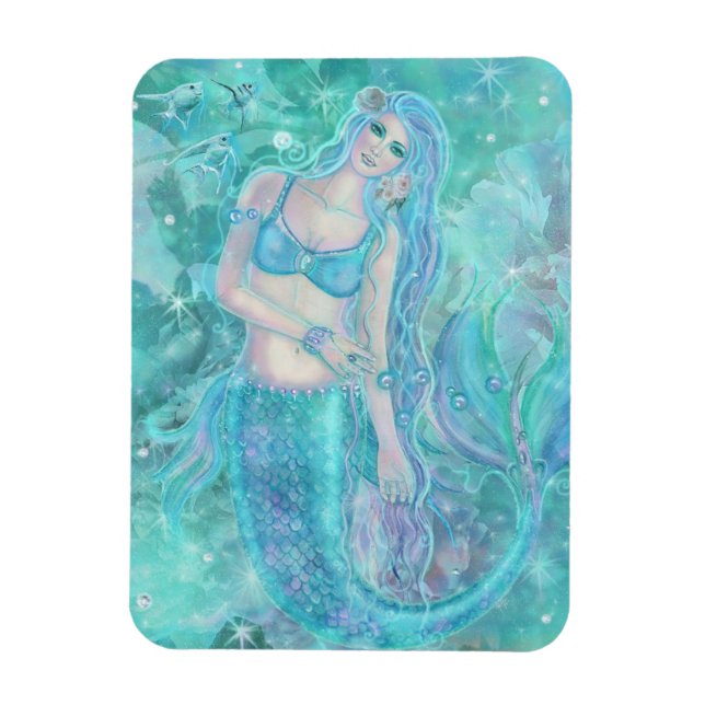 Crystal Mermaid dreams by Renee Lavoie  Postcard Magnet (Vertical)