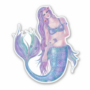 Crystal mermaid stickers by Renee