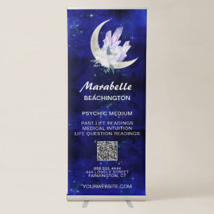 *~* Crystal Moon Flowers Psychic Metaphysical Retractable Banner
