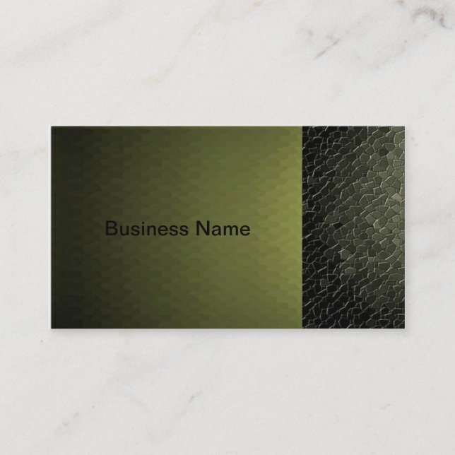 Crystal Mosaic Olive Business Card (Front)
