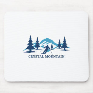 Crystal Mountain Michigan Ski Resort Skiing Skier Mouse Mat