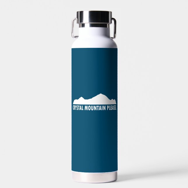 Crystal Mountain Please Water Bottle (Front)