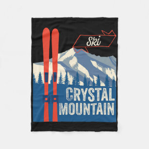 Crystal Mountain Ski Gear Crystal Mountain Mountai Fleece Blanket