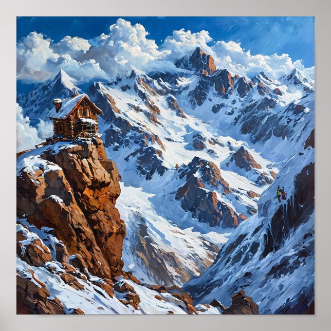 🏔️ Crystal Mountain Stream Forest Nature Serenity Poster (Front)