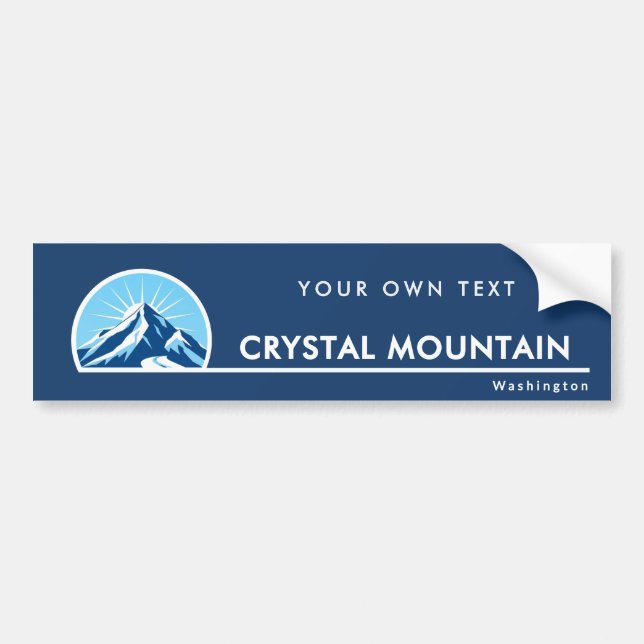 Crystal Mountain Washington ski Bumper Sticker (Front)