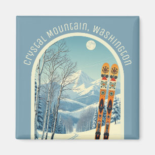Crystal Mountain Washington ski Magnet