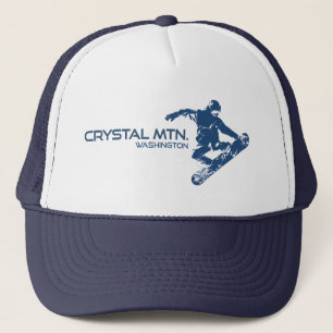 Crystal Mountain Washington Snowboarder Trucker Hat