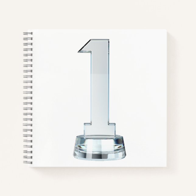 Crystal number one award trophy notebook (Front)