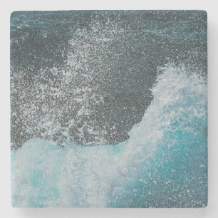 Crystal Ocean Waves Stone Coaster