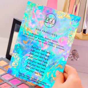 crystal opal FAUX holograph Flyer