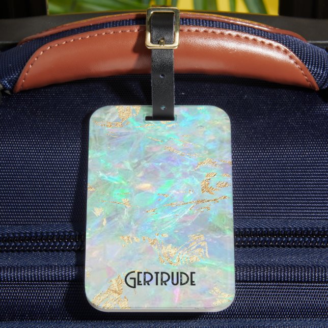 crystal opal  luggage tag (Front Insitu 2)