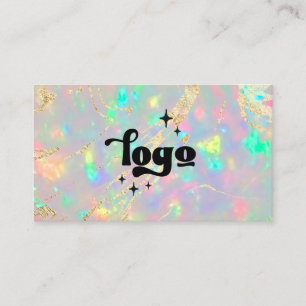 crystal opal stone background Business Card