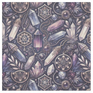 Crystal Pattern-Detailed Gemstone and Jewellery Fabric