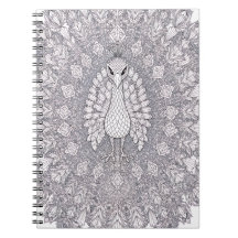 Crystal Peacock Geometric Bird Line Art