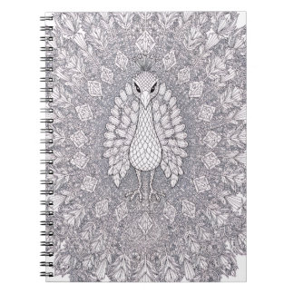 Crystal Peacock Wall Art | Geometric Peacock Line Notebook