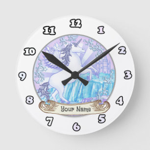 Crystal Pegasus Unicorn clock