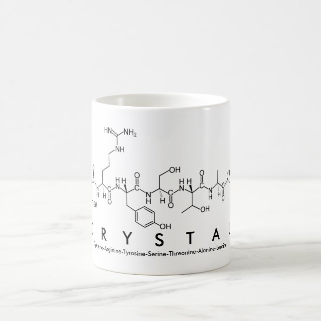 Crystal peptide name mug (Center)