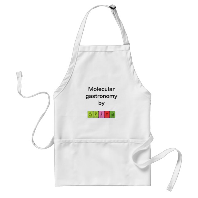 Crystal periodic table name apron (Front)