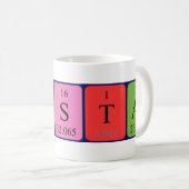 Crystal periodic table name mug (Front Right)
