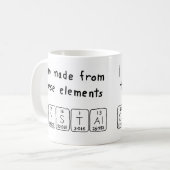 Crystal periodic table name mug (Front Left)