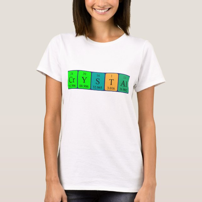 Crystal periodic table name shirt (Front)