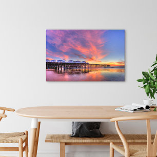 Crystal Pier Sunset Canvas Print