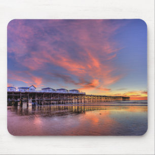 Crystal Pier Sunset Mouse Mat