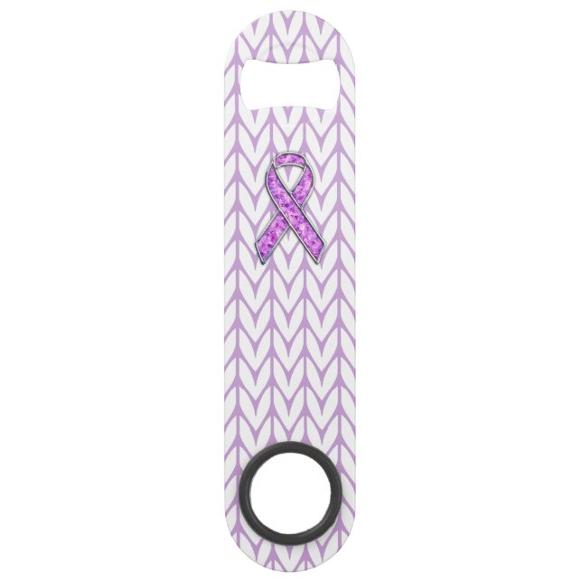 Crystal Pink Ribbon Awareness Knitting (Front)