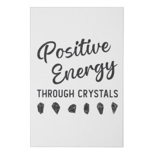 Crystal Positive Energy Through Crystals Healer Faux Canvas Print