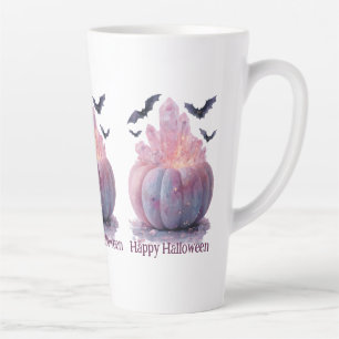 Crystal Pumpkin Happy Halloween Aesthetic Latte Mug