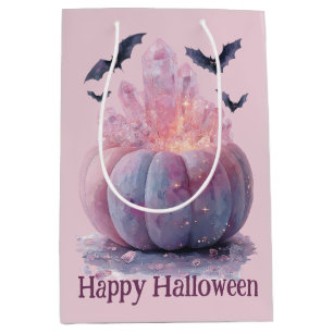 Crystal Pumpkin Happy Halloween Aesthetic Medium Gift Bag