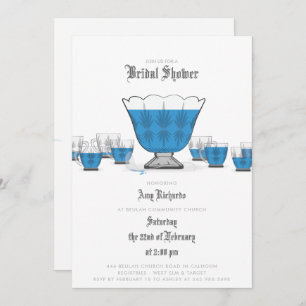 Crystal Punch Bowl Bridal Shower Invitation