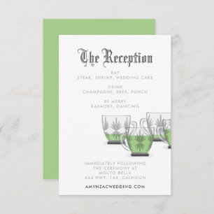 Crystal Punch Bowl Reception Enclosure Card