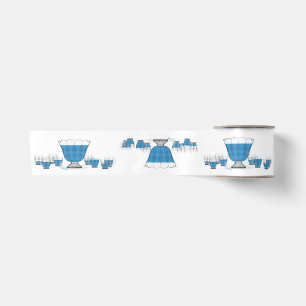 Crystal Punch Bowl  Satin Ribbon