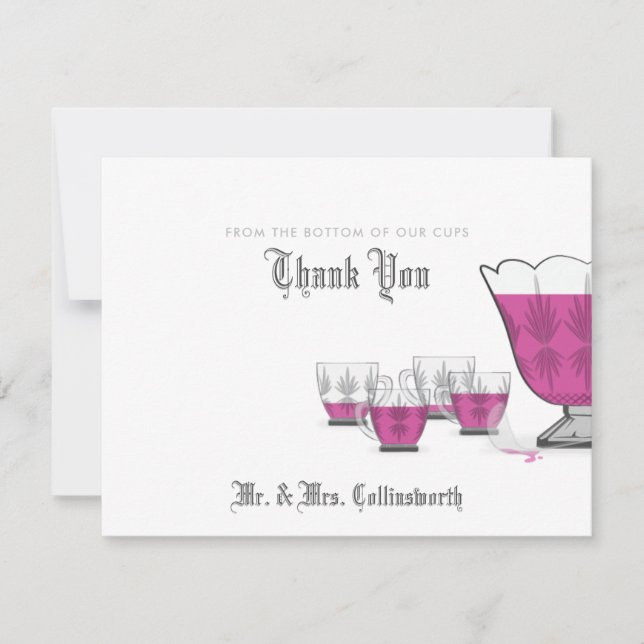 Crystal Punch Bowl Thank You Card (Front)