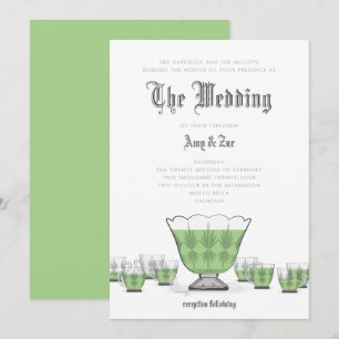 Crystal Punch Bowl Wedding Invitation